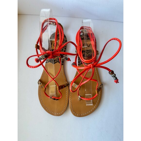 Dolce Vita Women’s Aurora Sandals Leopard Print Ankle Wrap 6 - Picture 6 of 11